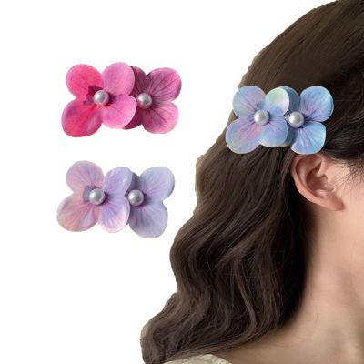 3Pcs Orchid Hair Clip Orchid Hair Clip Pearl Flower Hair Clip Summer Artificial Flower Hair Clip Outdoor, Beach, Decoration Hair Accessories