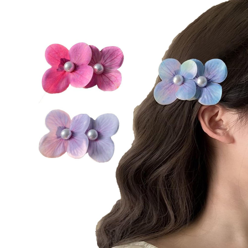 3Pcs Orchid Hair Clip Orchid Hair Clip Pearl Flower Hair Clip Summer Artificial Flower Hair Clip Outdoor, Beach, Decoration Hair Accessories