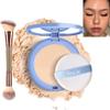 Matte Perfection Pressed Powder, Oil Control Face Powder Lasting Waterproof, Matte Smooth Finishing Powder Compact (#01 * 2) view 1
