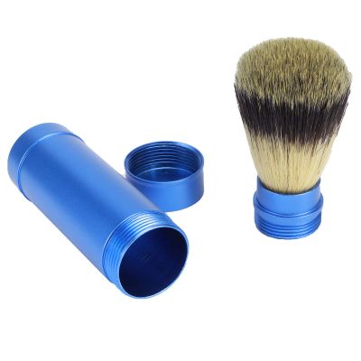 Beufee Shave Brush, Badgers Hair Shaving Brush Men Portable Beard Brush Facial Foaming Shaving Brush Travel Facial Cleanup Grooming Tool