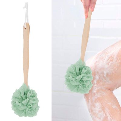 5PCS Shower Brushes, Long Handle Back Bath Brush Scrubber for Shower Bath Brush Back Scrubber for Shower Scrubbing Bath Shower Back Brush Scrubber Bathroom Supplies for Body Wash (Green)