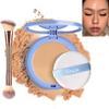 Matte Perfection Pressed Powder, Oil Control Face Powder Lasting Waterproof, Matte Smooth Finishing Powder Compact (#03 PURE BEIGE) view 1