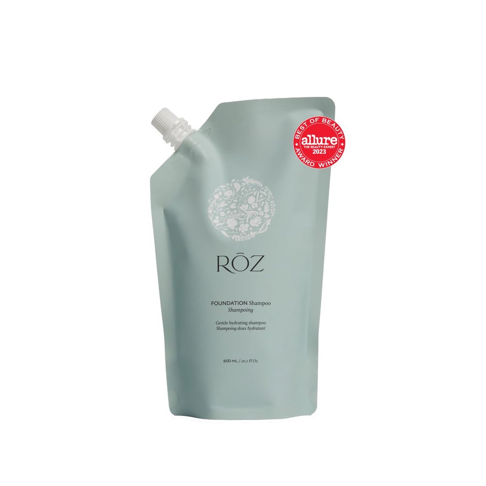 RZ Foundation Shampoo Refill | BPA-Free Pouch | Hydrating, Balancing & Gently Cleansing for Air Drying & Styling | Vegan, Color-Safe, Free of Silicone, Paraben & SLS | Strengthens & Nourishes