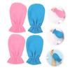 BIUDECO 2pairs Moisturizing Paraffin Wax Gloves for Hand Care of Spa Mittens for Hydration and Skin Repair for Home Treatments and Daily Skin Routine Blue Pink view 3
