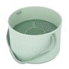 3 in 1 Silicone Makeup Brush Cleaning Bowl with Brush Drying Holder Cosmetic Brush Cleaning Tool Organizer (Green) view 3