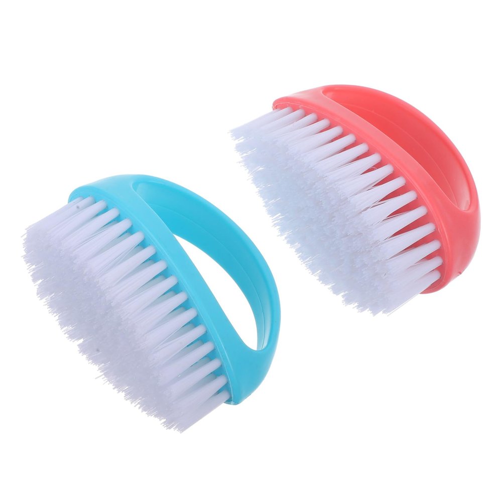 HONMEET 2pcs Fingernail Cleaning Brushes Candy Handle Nail Brushes for Manicure Supplies Ergonomic Design for Home and Salon Use Lightweight and Portable for Nail Art and