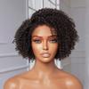 13x6 HD Lace Front Short Bob Lace Wig Afro Kinky Curly Brazilian Deep Curly Human Hair Wig With Baby Hair Pixie Water Wave Bob Wig For Black Women Glueless Wig 150% Density 14Inch view 3
