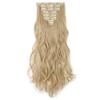 17" Women 16 Clips Long Straight Synthetic Hair Extensions Clips In High Temperature Fiber Black Brown Hairpiece view 1