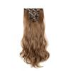 17" Women 16 Clips Long Straight Synthetic Hair Extensions Clips In High Temperature Fiber Black Brown Hairpiece view 2