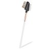 Eyebrow Brush and Lash Comb, 2 in 1 Professional Mascara Brush Applicator Reusable Metal Eyelash Comb Separator with Stainless Steel Teeth and Natural Wood Handle Eye Makeup Tool for Women - White view 1
