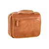 AGDHERSNVX Hanging Toiletry Bag for Men Women,Full Grain Genuine Leather Toiletry Bag for Travel,Makeup Cosmetic Case,Shaving Kit Bag,Hygiene Dopp Kit Brown view 1