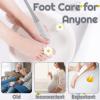 2 Pack Toe Cleaning Brush, 15.7" Shower Foot Scrubber, Long Handle Silicone Bristles Lotion Applicator, Two Sizes Heads, for Elderly, Men and Women view 3