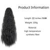 Synthetic 22Inch Long Kinky Curly Drawstring Ponytailtail Wrap Ponytailtails Clip In Hair Extensions For Women view 3