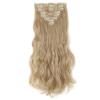 17" Women 16 Clips Long Straight Synthetic Hair Extensions Clips In High Temperature Fiber Black Brown Hairpiece view 1
