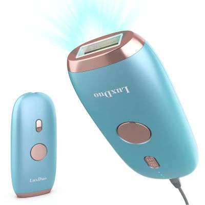 LuxDuo IPL Hair Removal, Whole Body Hair Removal for Men and Women at Home, Pain-Free & Long-Lasting for Body & Face Hair Removal, Effective in 2 Weeks with Ultra-Fast 0.2S Light Emission(Blue)