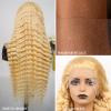 ELISHEVA 613 13x6 Lace Front Wig Human Hair 22 Inch Blonde Wig Human Hair 613 Deep Wave HD Blonde Lace Front Wigs 200% Density Free Part 613 Wig Deep Wave Pre Plucked with Baby Hair view 2