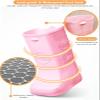 BMPAALN Portable Foot Bath, Collapsible Foot Bath Basin Portable Foot Bath Basin for Soaking Feet, Heat Preservation Foot Bath Massager Soaking Bucket, for Outdoor, Camping(Pink) view 4