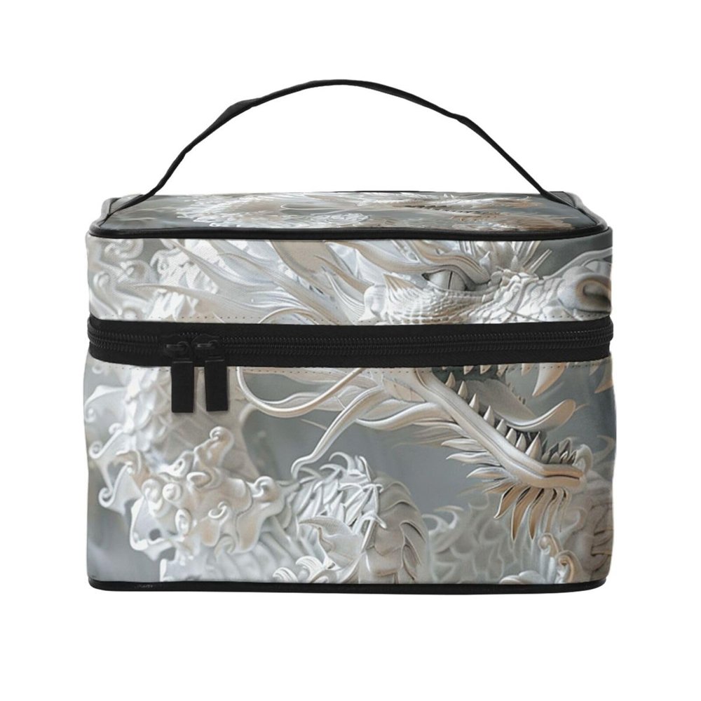 RLDOBOFE Toiletry Bag for Women Men Dopp Kit Travel Makeup Bag Make Up Organizers Cosmetic Bag White Dragon Style Hanging Toiletry Bag Shaving Bag with Large Capacity for Travel