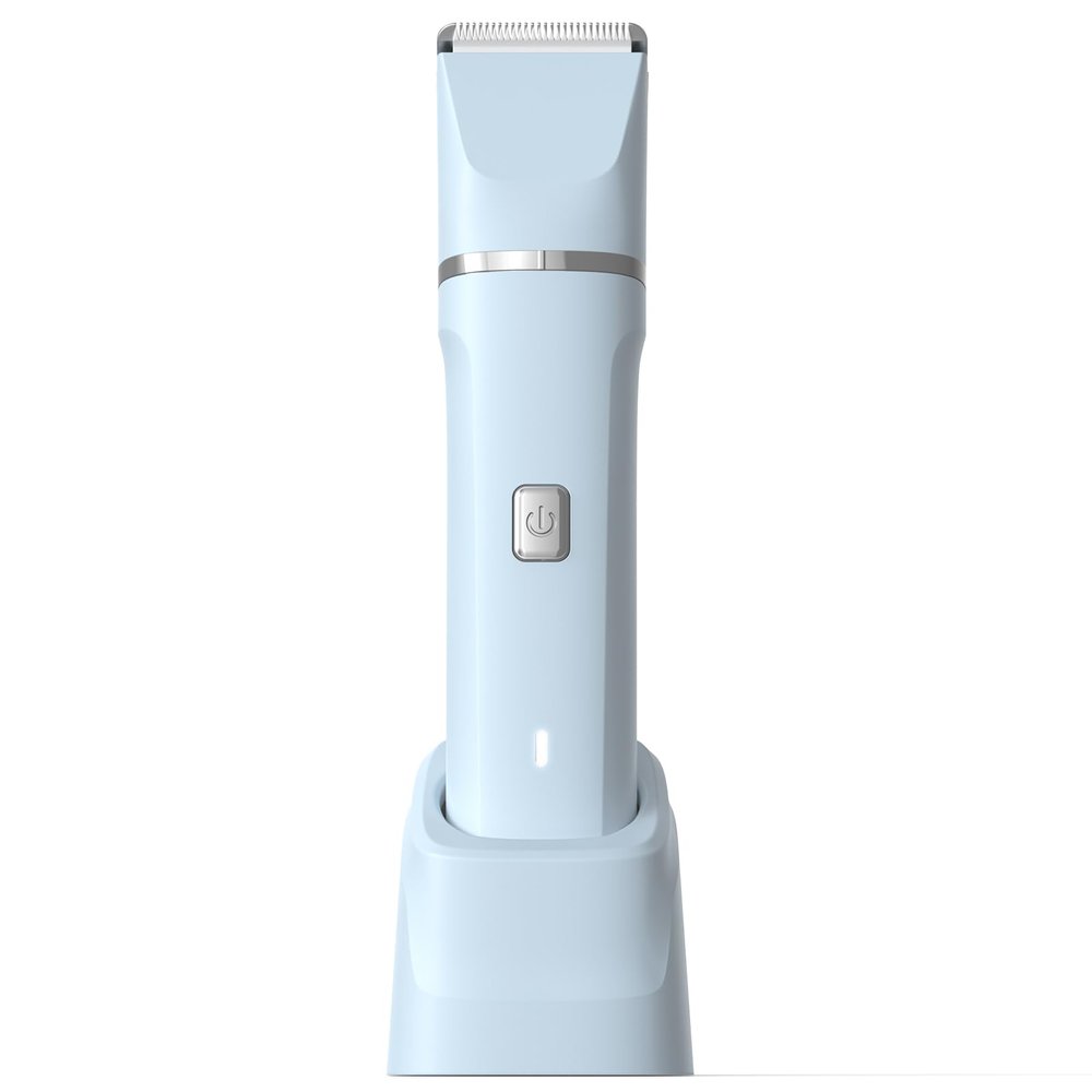 Risina Bikini Trimmer for Women, 2-in-1 Electric Shaver, IPX7 Waterproof, Gentle for Bikini Line & Sensitive Areas, Cordless Rechargeable for Legs Underarms Face, Blue Gift for Women, Teen Girl Gift