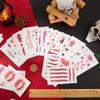 GORGECRAFT 60 Sheets Halloween Scar Temporary Tattoos Realistic Wound Tattoo Blood Stickers Makeup Zombie Tattoo Face Body Stitch Scar Tattoos for Halloween Cosplay Party Prank Props view 3