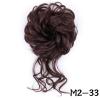 messy bun hair piece Messy Bun Hair Piece Synthetic Wavy Curly Hair Bun Scrunchies with Elastic Band Tousled Updo with Tendrils Hairpieces Extensions for Women Girls hair buns hair piece(M2-33) view 2