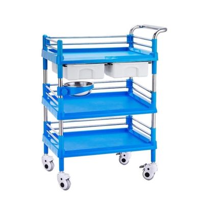 Beauty Salon Trolley Beauty Salon Cart 3 Tier Beauty Trolley Storage Movable Trolleys Beauty Salon Car Trolley With Double Drawers,Handles,Dirt Bucket Salon Trolley Cart Hairdresser Cart Rolling Cart