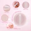 12 Pcs Round Powder Puffs Setting Powder Puff 2.3'' Cotton Cosmetic Puffs Velour Face Makeup Compact Makeup Sponge Cushion Puff Loose Powder Puff Make Up Sponges for Foundation Setting Powder view 3