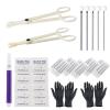 Body Piercing Kit - Yuelong 40pcs Piercing Needles Clamps Kit Mix Needles 12G 14G 16G 18G 20G with 2 Piercing Clamps Forceps for Ear Nose Lip Septum Belly Nipple Body Piercing view 1