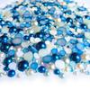 Euddty 50g Flatback Pearls and AB Rhinestones Set Half Pearls for Crafts Mixed Size 3mm-10mm Flat Back Pearl for Nail Art and Crafts and Decoration (Blue Series) view 1
