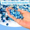 Euddty 50g Flatback Pearls and AB Rhinestones Set Half Pearls for Crafts Mixed Size 3mm-10mm Flat Back Pearl for Nail Art and Crafts and Decoration (Blue Series) view 3