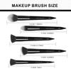 5pcs Face Makeup Brush Set - Ideal for Setting Powder, Blush & Contour - Fluffy Brushes Enhanced Powder Pickup for Smooth, Natural Application, A Collection Designed for Cheeks Make up (Black) view 2