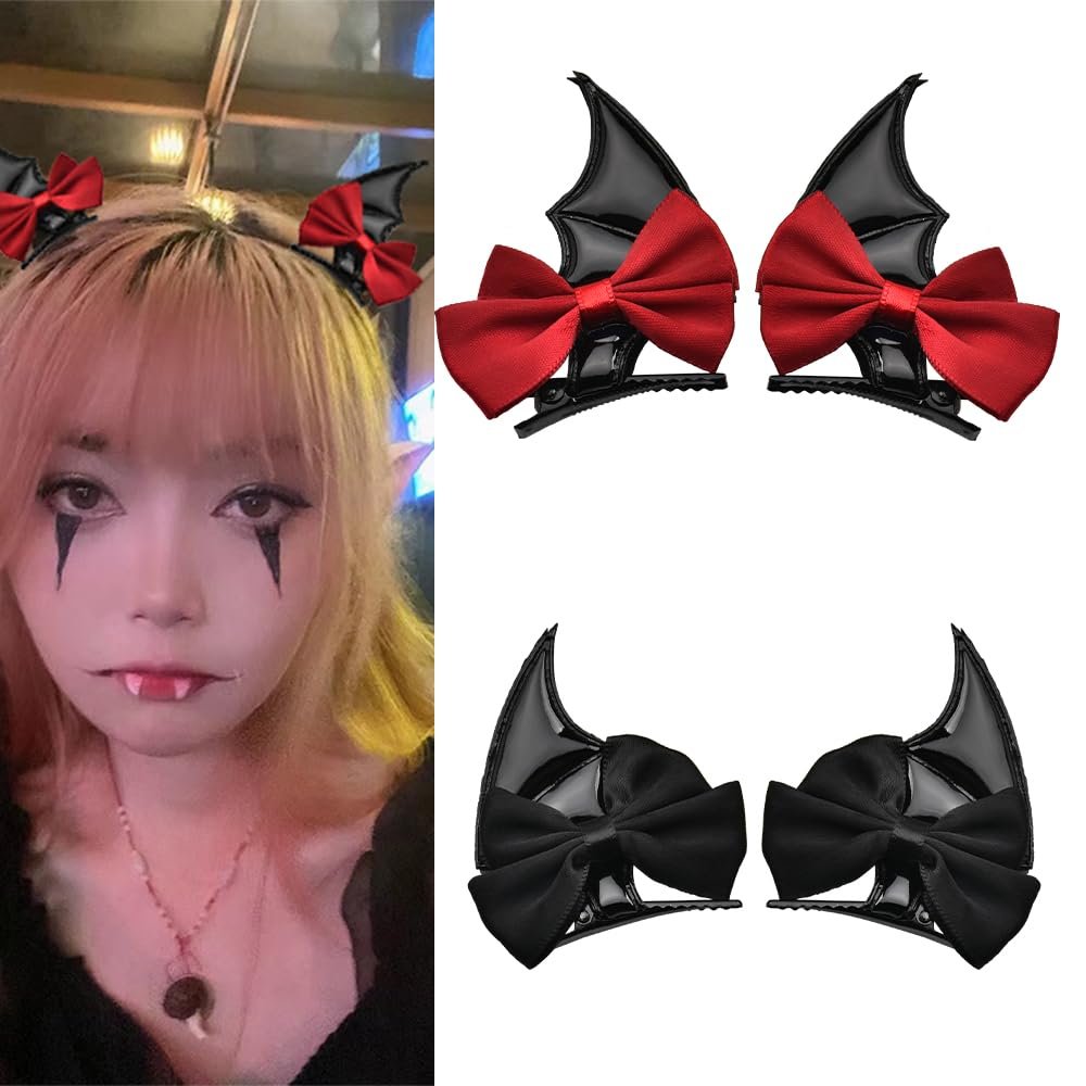 Halloween Hair Accessories for Women Girls Small Halloween Hair Clips Halloween Hair Bow Halloween Hair Barrettes Halloween Costume Headwear Halloween Party Cosplay Hair Clips Halloween Headpiece Clip