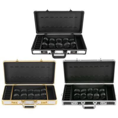 REBaiYU Beauty Salon Barber Case with Code Lock, Professional Barber Travel Carry Case Hairdresser Beauty Salon Tool Box Organizer for Hair Stylist Pet GroomerAdjustable Shoulder Strap (White+Gold)