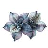 Version Of Copper Silk Handmade Mother Hair Clip Versatile Spring Clip Crystal Flower Hair Accessories(Temperamentblue) view 1