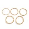 fxmimior Fashion Boho Dainty Simple Silver Gold Chain Bracelets Set for Women Adjustable Chunky Flat Cable Chain Love Punk Bracelets for Women 5Pcs (Gold) view 3