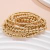 fxmimior Fashion Boho Dainty Simple Silver Gold Chain Bracelets Set for Women Adjustable Chunky Flat Cable Chain Love Punk Bracelets for Women 5Pcs (Gold) view 4