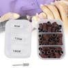 75pcs Small Manicure Sanding Band,80# 120# 180# Nail Sanding Bands Set,Dead Skin Removal Manicure Grinding Bands with Mandrel Bit for Nails Polishing and Shaping view 4