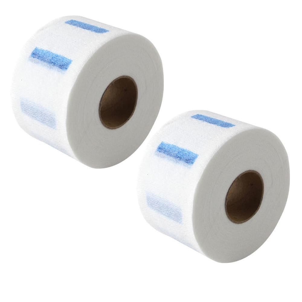 2 Rolls White Disposable Barber Paper Neck Strips Stretchy Paper Neck Band Barber Supplies Hairdressing Accessory Tool for Salon Haircut Styling