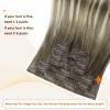 Full Shine #6/60/6 18in+ #7/800/7 18in Seamless Clip in Hair Extensions Real Human Hair Pu Weft Clip in Extensions 8Pcs 120G view 3