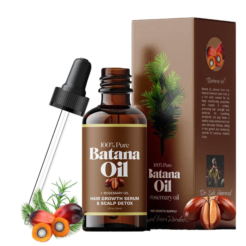 Batana Oil for Hair Growth, Upgrade 100% Natural Raw Batana Oil Unrefined Natural Batana Oil Revitalized Hair Strength - Promotes Hair Thickness for Women & Men Hair Care Oil, 30ML (1Pcs)