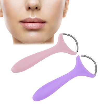 2pcs Spring Facial Hair Remover,Stainless Steel and Plastic Portable Threading Face Epilator for Women, Upper Lip Chin Cheeks Neck Mustache and Upper Lip Hair,in and