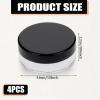 10 ml/ 0.34oz Refillable Loose Powder Container 4PCS Plastic Loose Powder Compact Container DIY Empty Makeup Powder Travel Container Case with Elasticated Net Sifter view 2