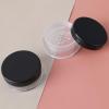10 ml/ 0.34oz Refillable Loose Powder Container 4PCS Plastic Loose Powder Compact Container DIY Empty Makeup Powder Travel Container Case with Elasticated Net Sifter view 4