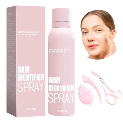 BOBKNOW    , Hair Identifier Spray for Face Shaving & Dermaplaning, Women Skin Care Remove Tools, Peach Fuzz, Optimize Facial Hair, 4 Fl Oz