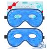 BeeVines Gel Eye Mask, 2 Pack XL Jumbo Size Cooling Ice Masks for Puffy Eyes for Men & Women, Cold & Warm Compress for Post Surgery, Puffiness, Allergies, Sinuses & Migraines Treatment(Navy Blue) view 1