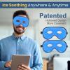 BeeVines Gel Eye Mask, 2 Pack XL Jumbo Size Cooling Ice Masks for Puffy Eyes for Men & Women, Cold & Warm Compress for Post Surgery, Puffiness, Allergies, Sinuses & Migraines Treatment(Navy Blue) view 2