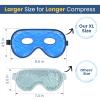 BeeVines Gel Eye Mask, 2 Pack XL Jumbo Size Cooling Ice Masks for Puffy Eyes for Men & Women, Cold & Warm Compress for Post Surgery, Puffiness, Allergies, Sinuses & Migraines Treatment(Navy Blue) view 3
