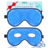 BeeVines Cooling Eye Mask, 2 Pack XL Jumbo Size Freezer Gel Eye Masks for Puffy Eyes Face, Ice Eye Mask, Cold & Warm Compress, Frozen Ice Pack for Post Eye Surgery & Allergies(Navy Blue) view 1