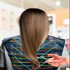 Black Salon Hairdressing Hair Dye Cape with Angular Straight Cutting Guidelines - Pad for Salon Hairdressing - Hair Cutting Collar Tool - Hair Cuttings Mat for Shoulders for Man and Woman view 3