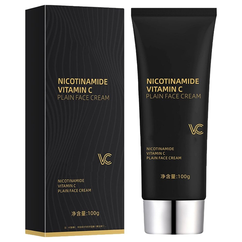 100g Multifunctional Smooth Hydrating Niacinamide Makeup Cream,Nicotinamide Vitamin C Plain Face Cream,Five Vitamin C Moisturizing Cream,Waterproof Lasting Concealer Cream Face Makeup (1PCS)